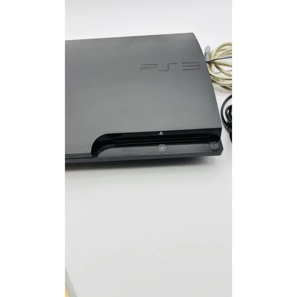 Sony PlayStation 3 PS3 Slim 320GB Console CECH-3001B Tested Works 3 Controllers